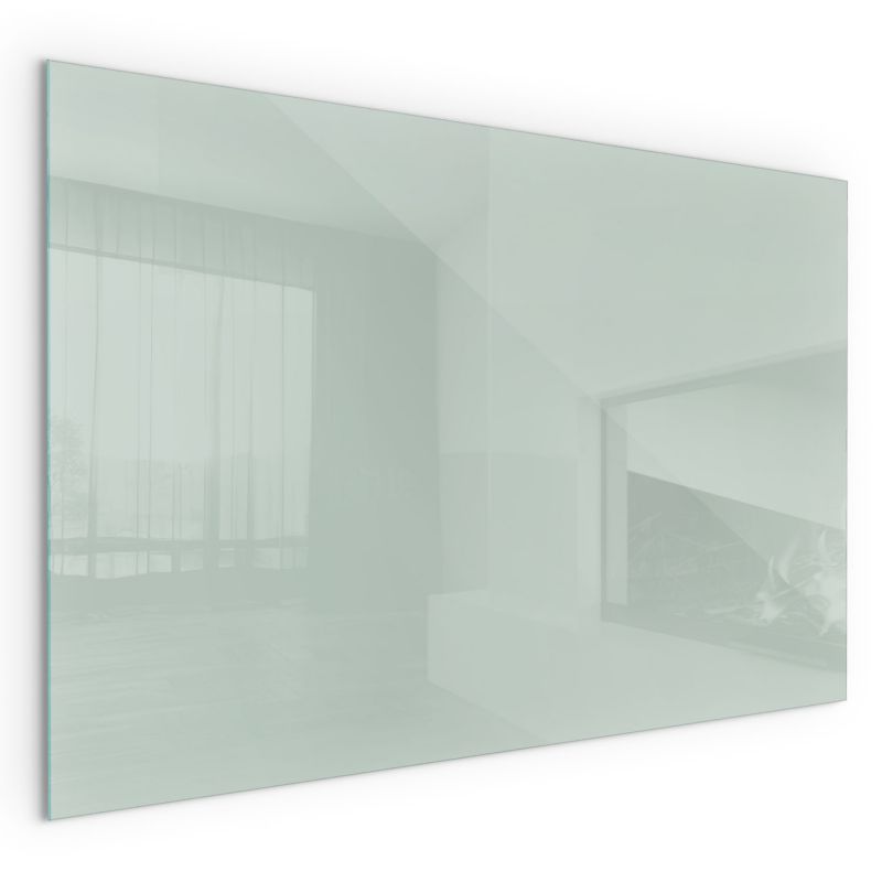 Szklana Podkładka Pod Kominek Prostokąt Wallfluent 100x70 cm Jasny zielony akcent 1 szt.