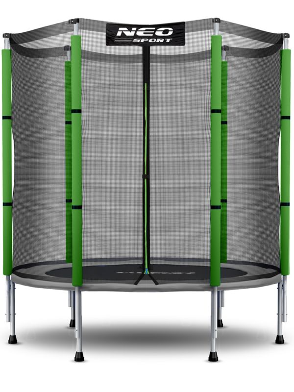 Trampolina ogrodowa Neo-Sport 140cm 4ft dla dzieci zielona 1szt.