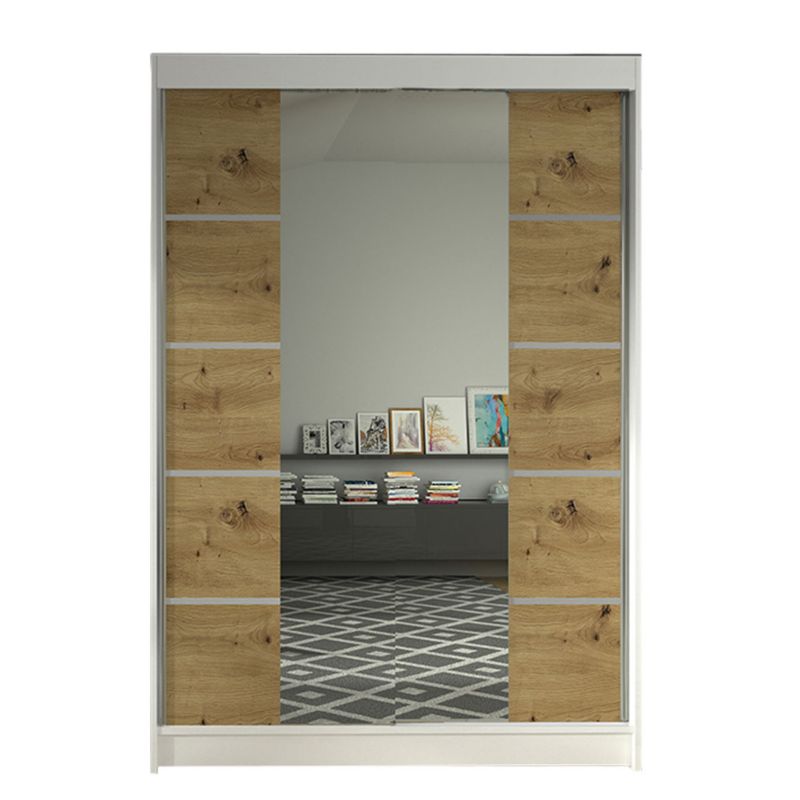 Szafa MIRJAN 24 z drzwiami przesuwnymi Lino V biały/dąb artisan 1 szt.