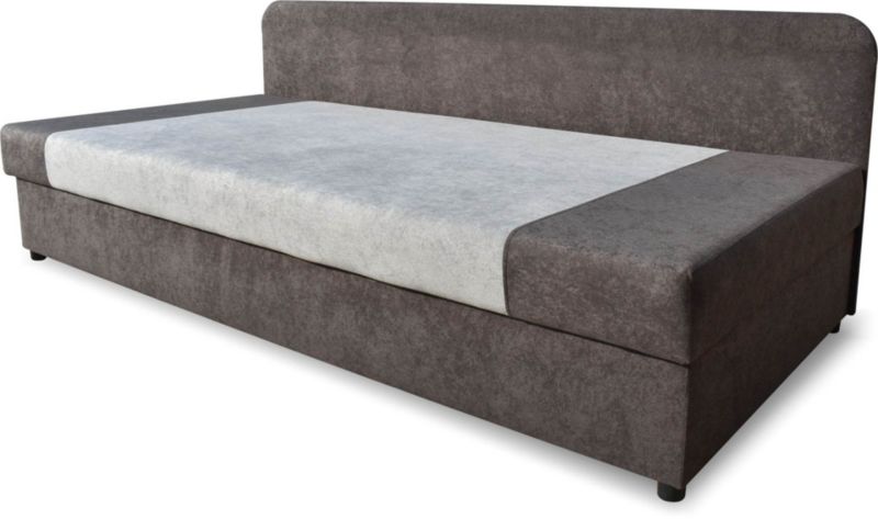 Łóżko tapicerowane z pojemnikiem 80x180 Bonni Sida Szare 1 szt.