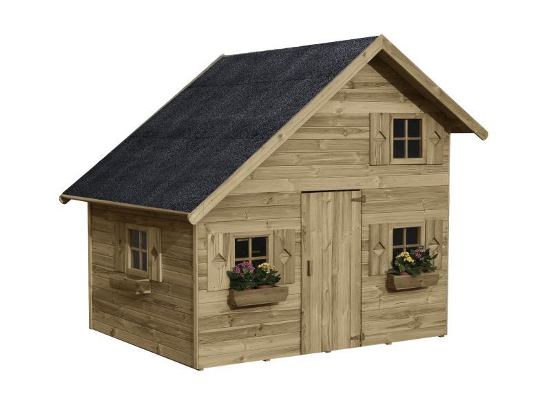 Drewniany domek ogrodowy z antresolą 4iQ Group Amelia 1 szt.