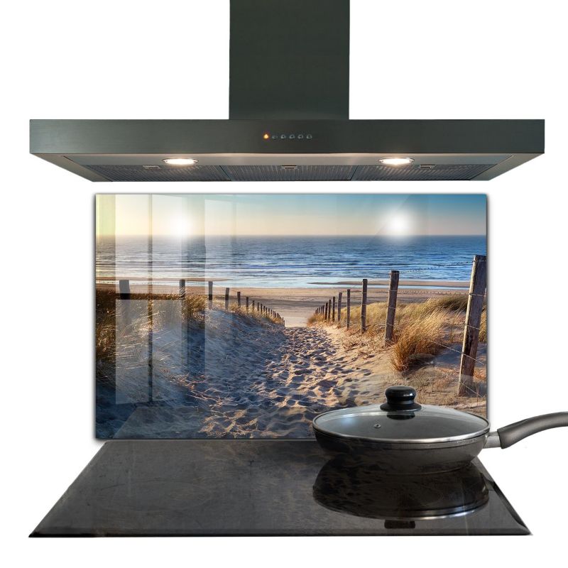 Panel kuchenny Wallfluent 100x70 cm Wydmy Bałtyckie Szklany 1 szt.