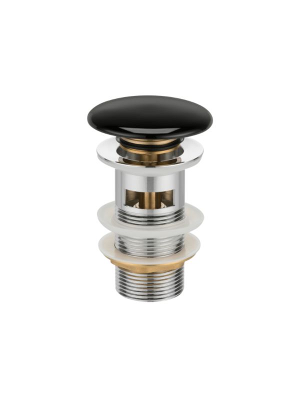 Korek click-clack Uptrend F008-W-18, czarny połysk z przelewem 1 szt.