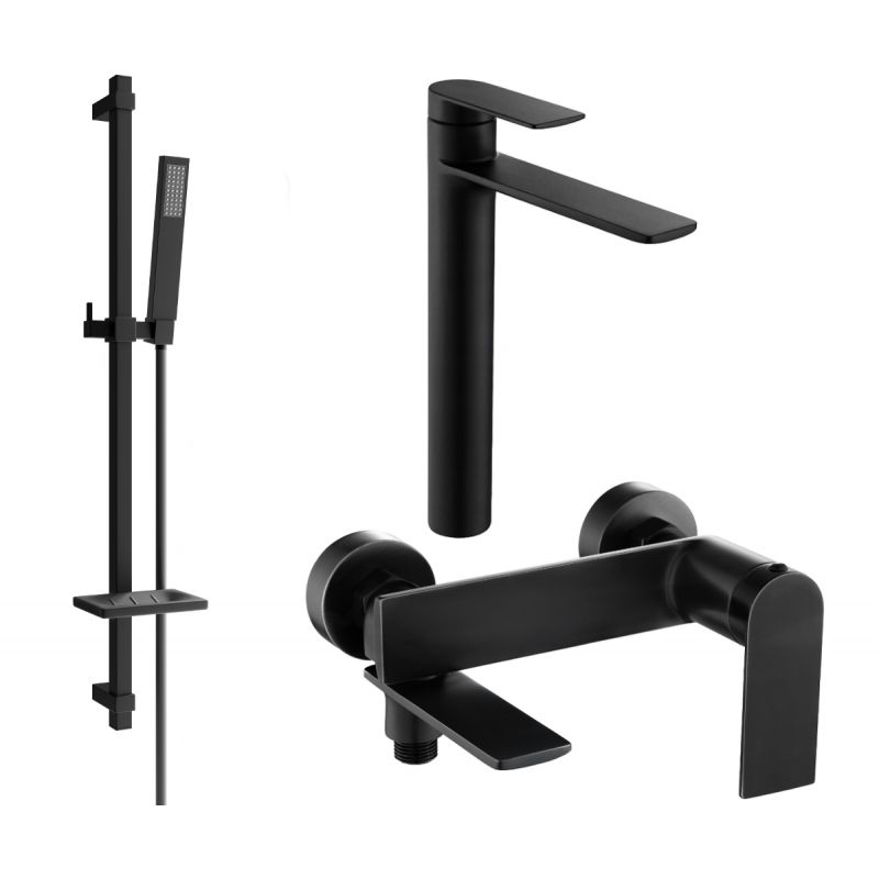 Zestaw wannowy Mexen Zero czarny 7113DQ02-70 1 szt.