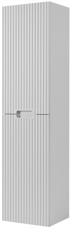 Słupek łazienkowy wiszący Furnidea 136 cm biały ryflowany MDF 2 drzwi VENA 1 szt.