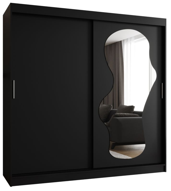 Szafa przesuwna Garderoba Abiks ULTRA 200 czarny mat 1szt.