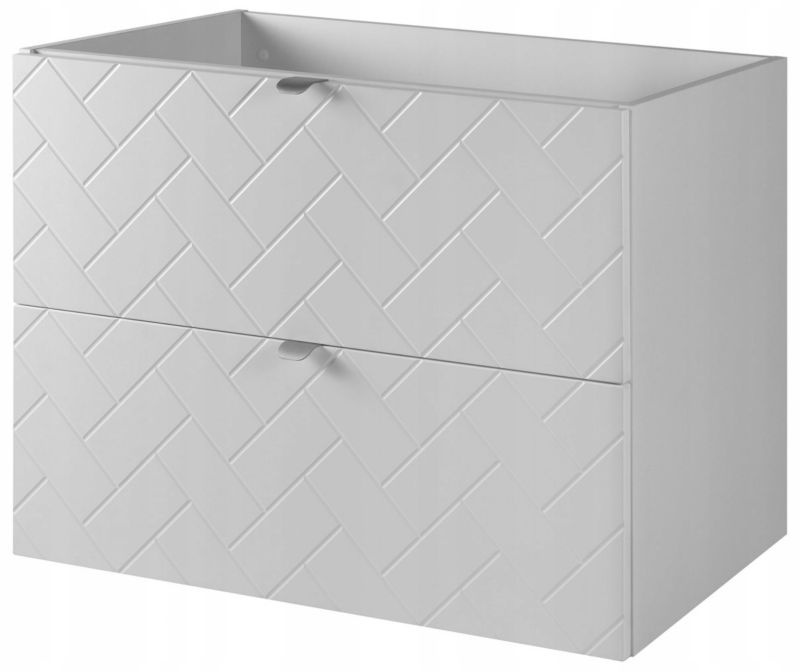 Szafka pod umywalkę Furnidea 80 cm biała wisząca frezowana Trend 1 szt.