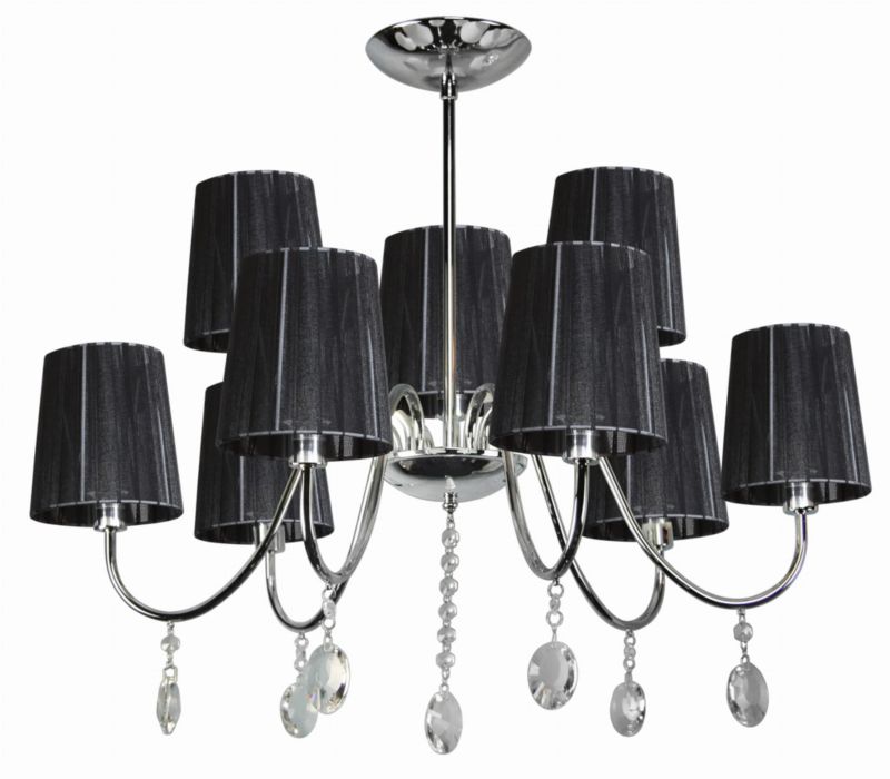 Żyrandol Candellux Sorento chromowany-czarny wym: 67 x 73 x 73 cm 9xE14 x 40W 1 szt.