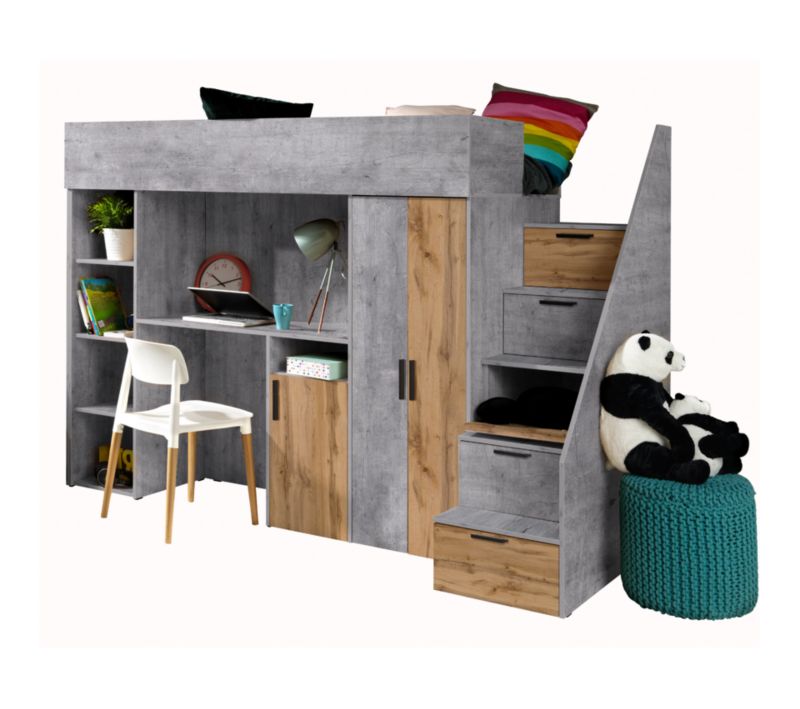 Łóżko piętrowe Antresola Abiks KONKRET 14 wotan 1 szt.