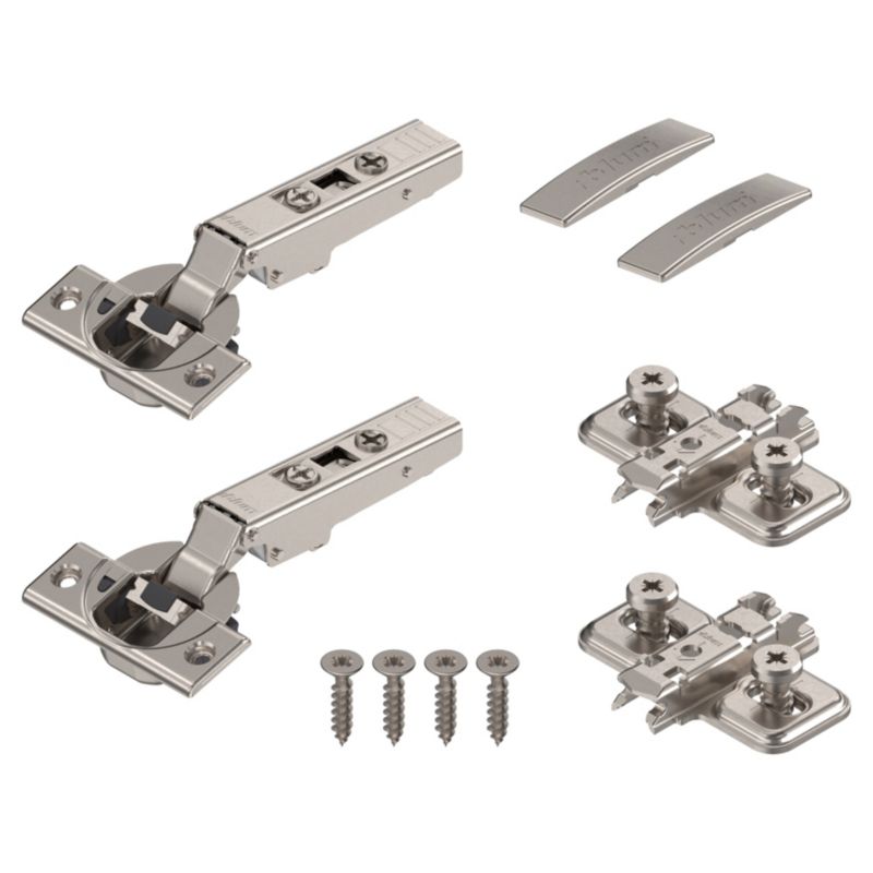 Zawias puszkowy Blum nakładany 110 stopni z prowadnikiem 2 szt.