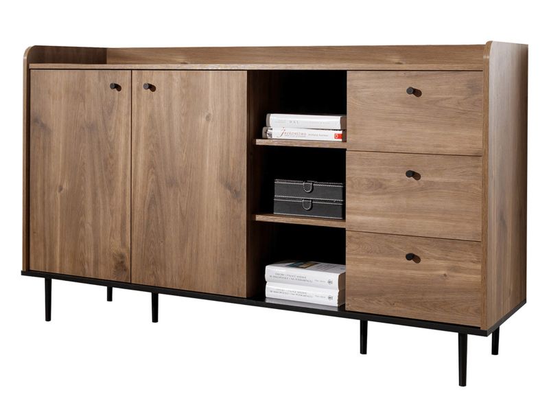 Komoda MIRJAN 24 Vasina VS-01 brandy castello + czarny 1 szt.