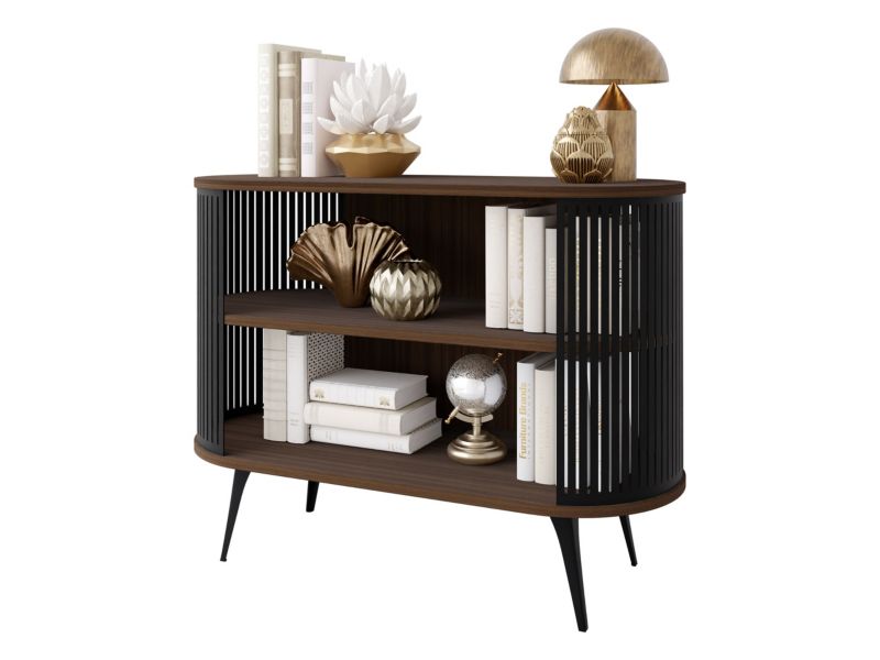 Komoda MIRJAN 24 Roenni czarny/orzech franklin tobacco 1 szt.