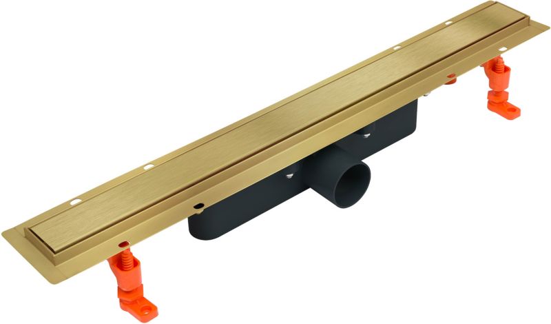 Odpływ liniowy Duo 80 cm złoty szczotkowany