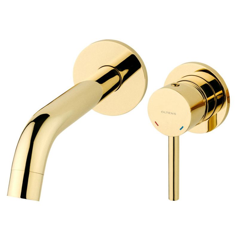 Bateria umywalkowa podtynkowa Oltens Molle złoty połysk, jednouchwytowa, 1 szt.