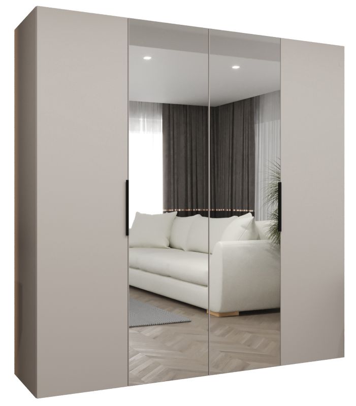 Szafa uchylna Abiks MARBELLA 2 200 wys 202 cm Kaszmir + Czarny 1 szt