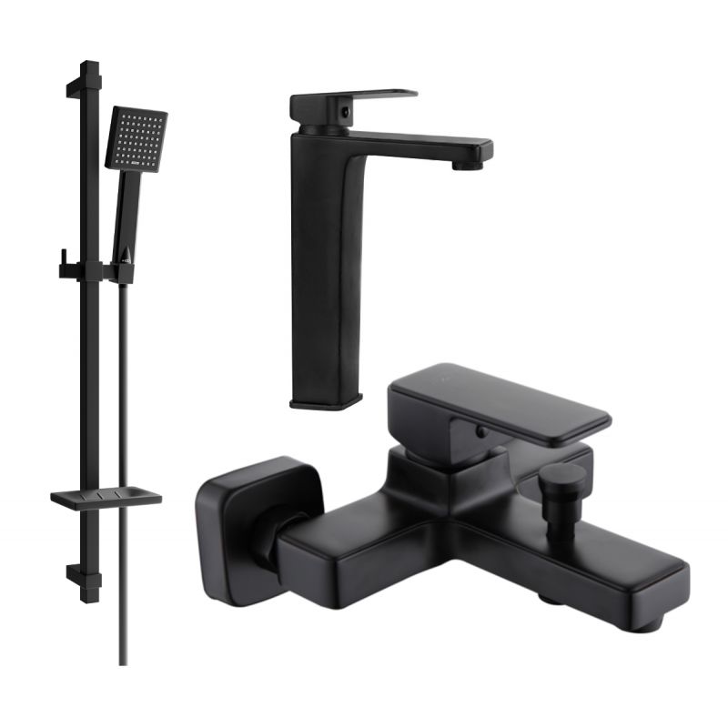 Zestaw wannowy Mexen Cetus czarny 744313DQ45-70 1 szt.