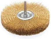 Szczotka tarczowa Most z trzpieniem 6 mm mosiądz śr. 120 mm