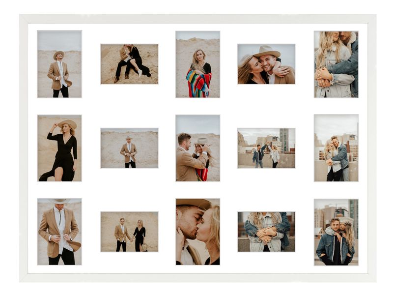 Ramka na 15 zdjęć Hekla 60x80x15 MDF galeria biały 1szt.