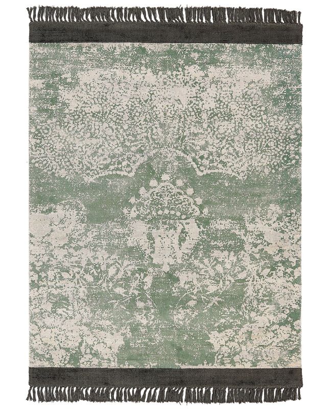 Dywan z wiskozy 160 x 230 cm zielony z beżowym Akarsu 1 szt.