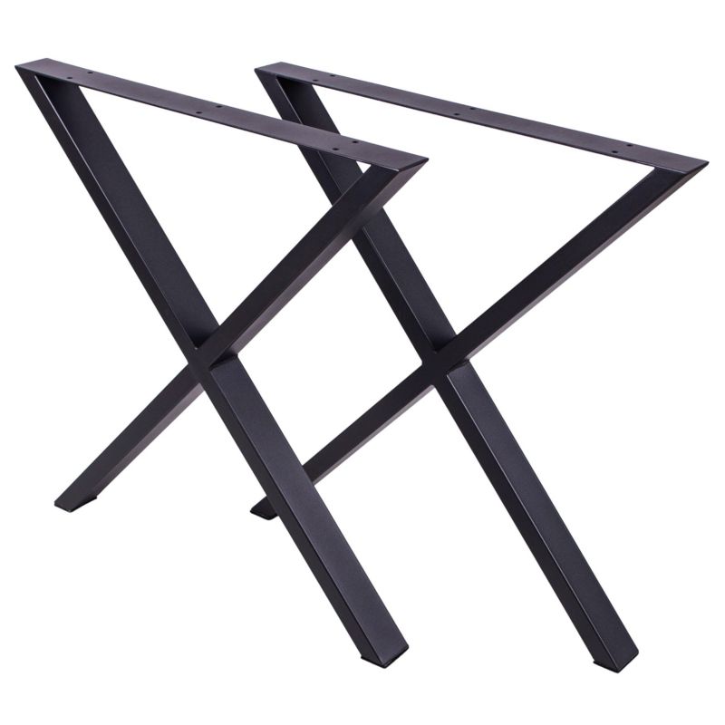 Nogi do stołu B&B ławy stolika biurka metalowe czarne 2 szt