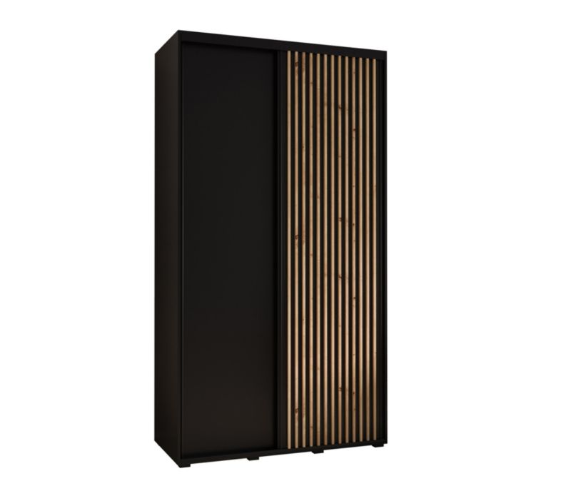 Szafa przesuwna Garderoba Abiks Lanko 1 130 gł. 45 czarny/czarny 1 szt.