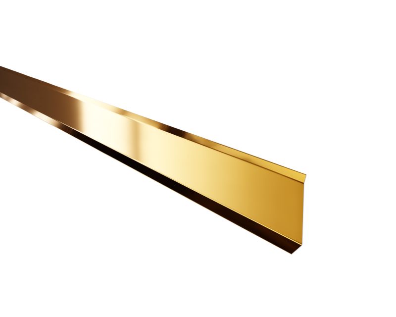 Listwa przypodłogowa F Lambro cokół stalowy złoty połysk 6cm x 270cm 1 szt.