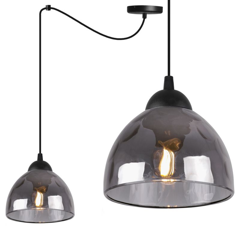 Lampa sufitowa wisząca Light Home LH Pająk Venice 1x E27 60W klosz grafitowy 1szt.