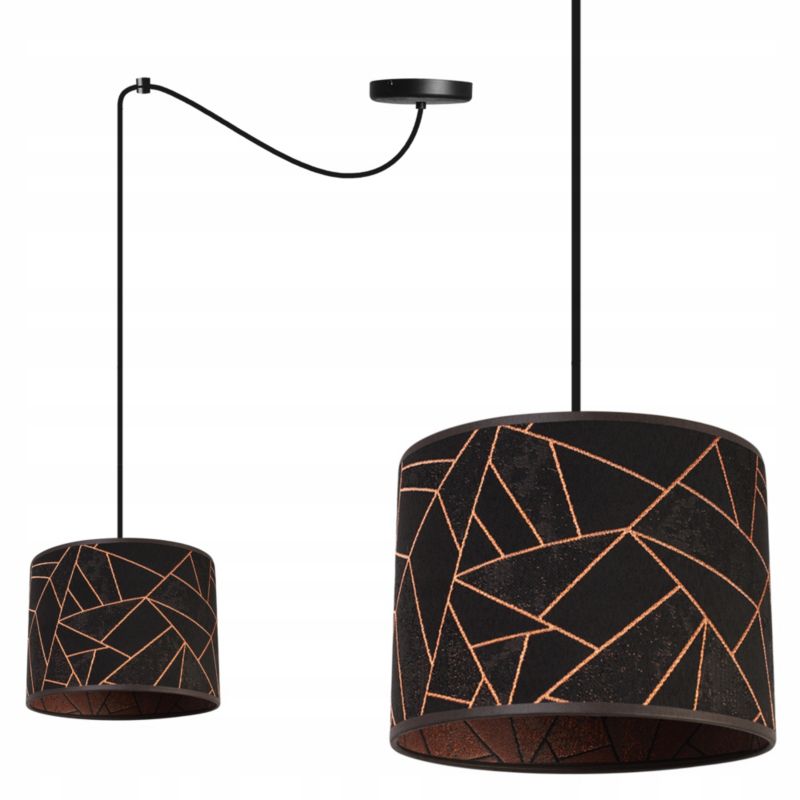 Lampa sufitowa wisząca Light Home LH Pająk Werona 1x E27 60W czarny/miedź 1szt.