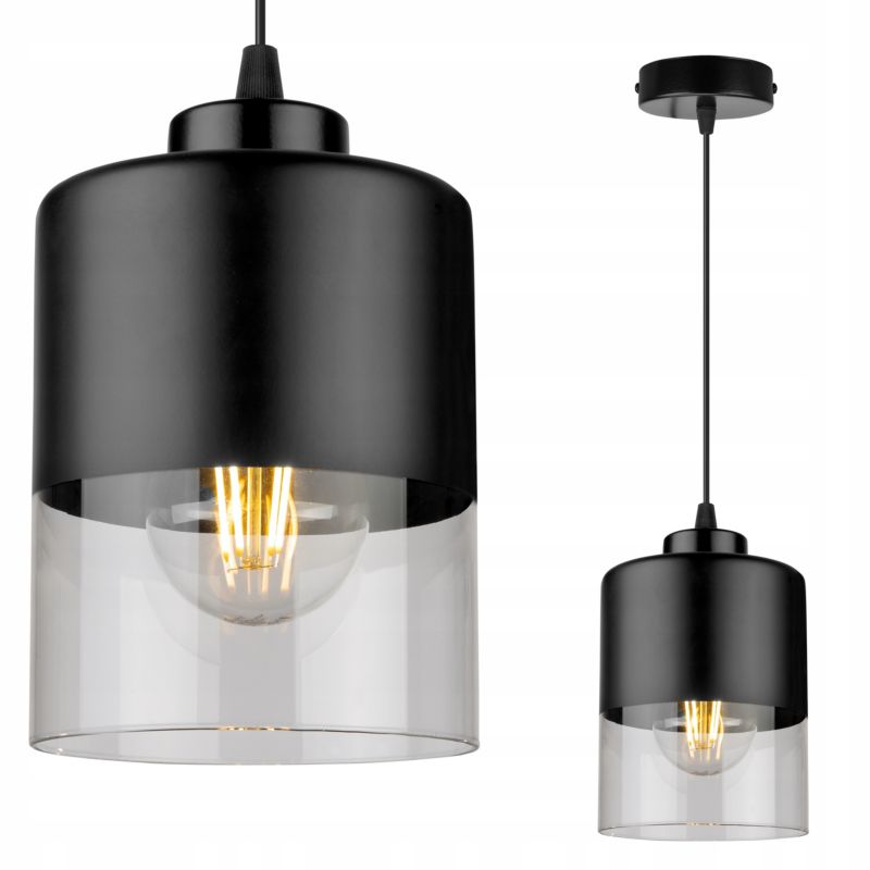 Lampa sufitowa wisząca Light Home LH Roma 1x E27 60W czarny 1szt.