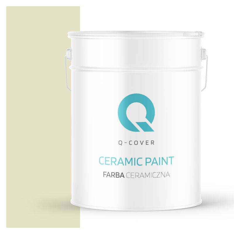 Farba Ceramiczna Do Ścian i Sufitów Q-Cover Biel złamana w groszkowy H2476 Głęboki Mat 10L