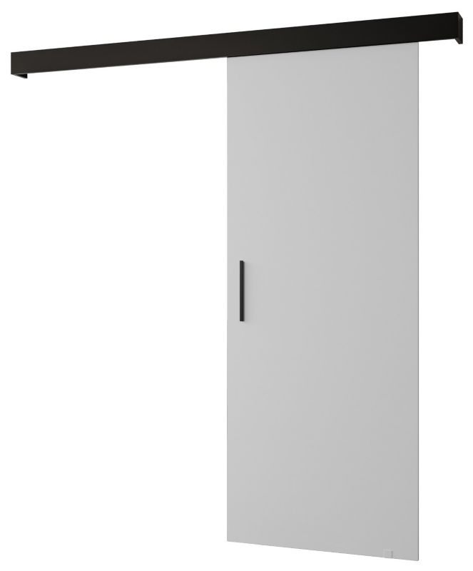 Drzwi przesuwne naścienne Abiks SALWADOR I 80 biały mat + czarny mat + czarny 1 szt.