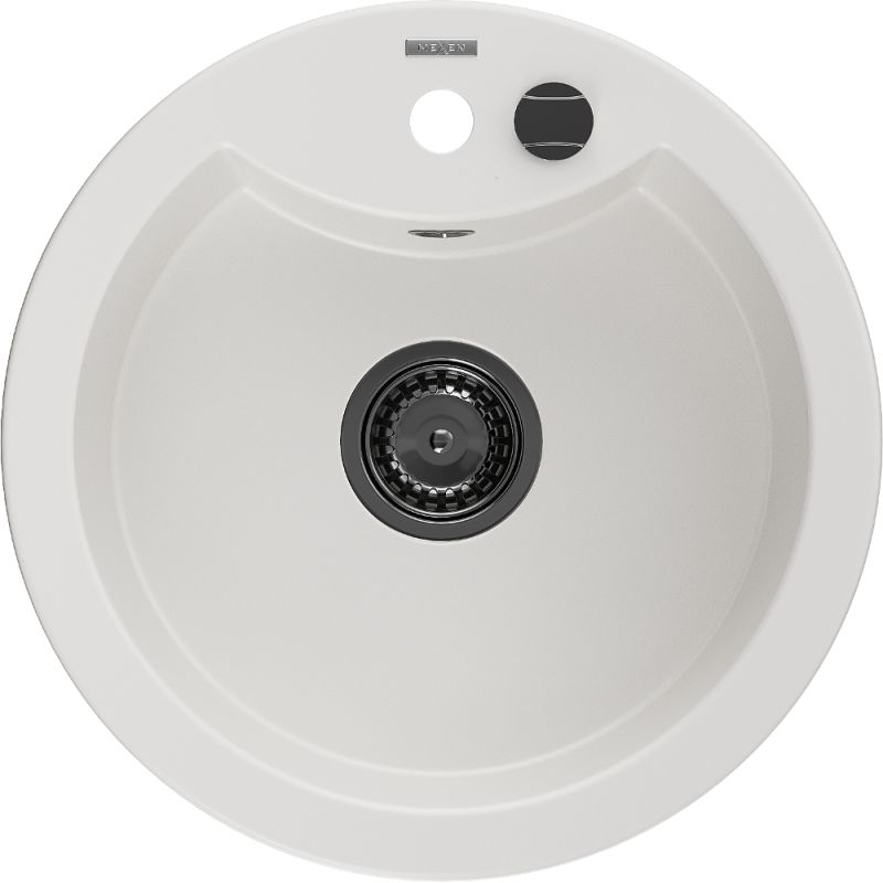 Zlewozmywak wpuszczany Mexen Diego 1-komorowy biały 488x480 mm 6512481000-20-B