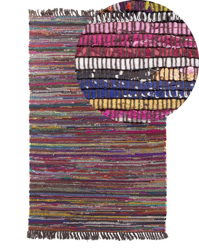 Dywan 140 x 200 cm ciemny wielokolorowy Danca 1 szt.