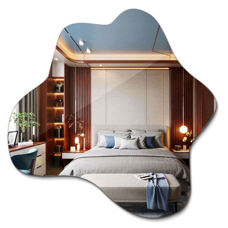 Nieregularne Lustro ArtPrintCave 48 x 48 cm Organiczne do Dekoracji Salonu Łazienki Pokoju 1 szt.