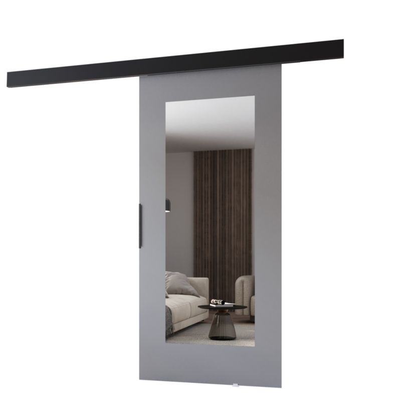 Drzwi przesuwne MINIO go for it PRIM I 106 cm szare z czarną maskownicą 1 szt.