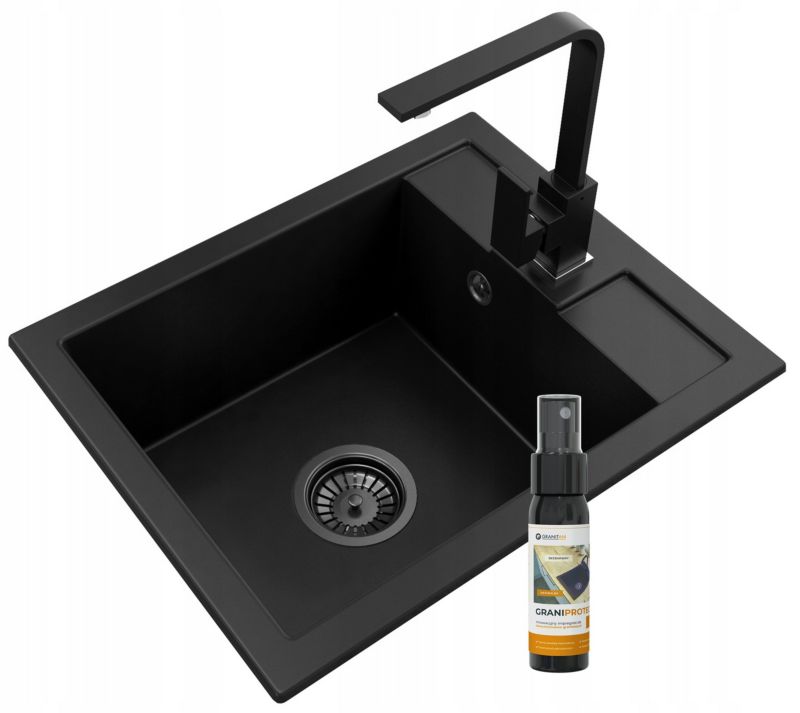 Zlewozmywak Granitowy Granitan Best z Syfonem i Baterią Nook 1kpl.