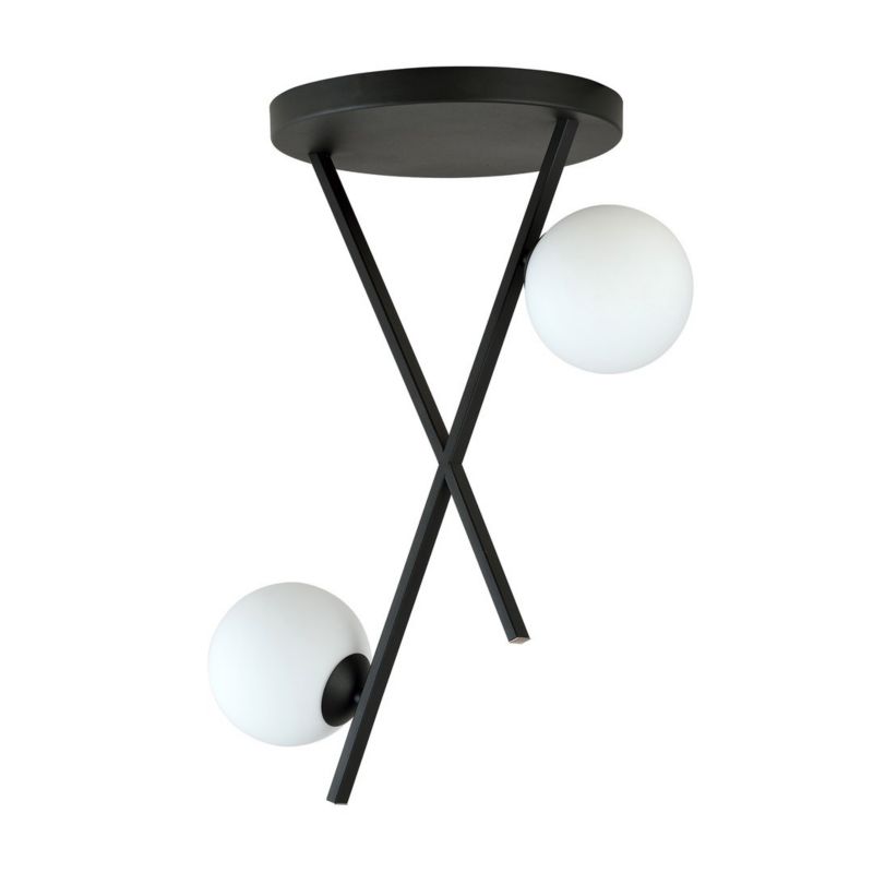 Lampa sufitowa Emibig River czarno-biała wym: 60 x 30 x 30 cm 2xE14 x 10W 1 szt.