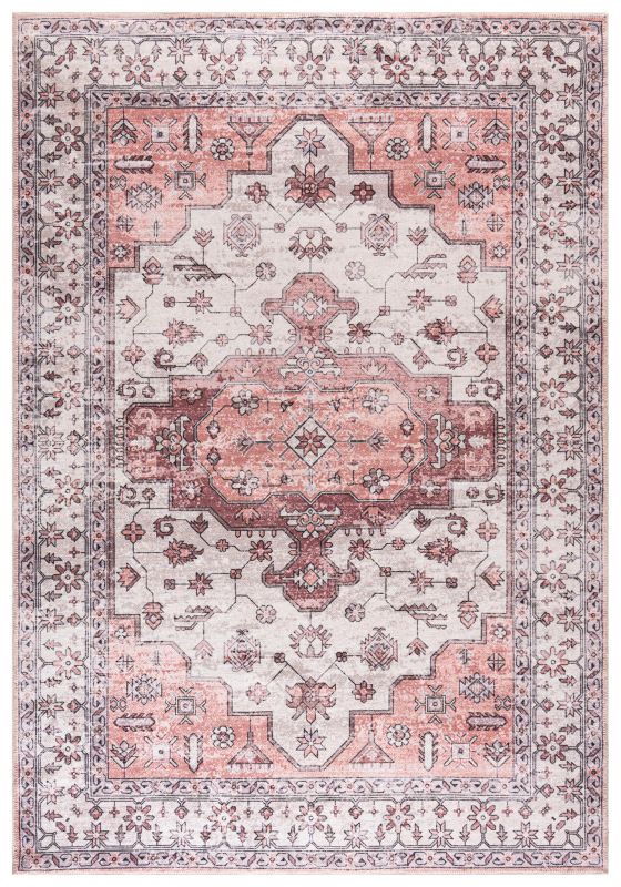 Dywan wewnętrzny Marsala 10042 prostokąt Mazovia 120x 170 cm beżowy,kremowy,rozowy motyw ramka krótki włos 1 szt.