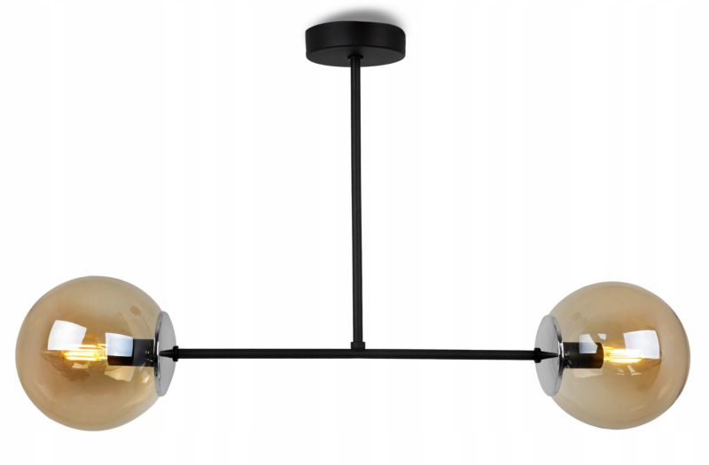 Lampa sufitowa wisząca Light Home LH Tulza 2x E14 40W klosz srebrny/złoty 1szt.