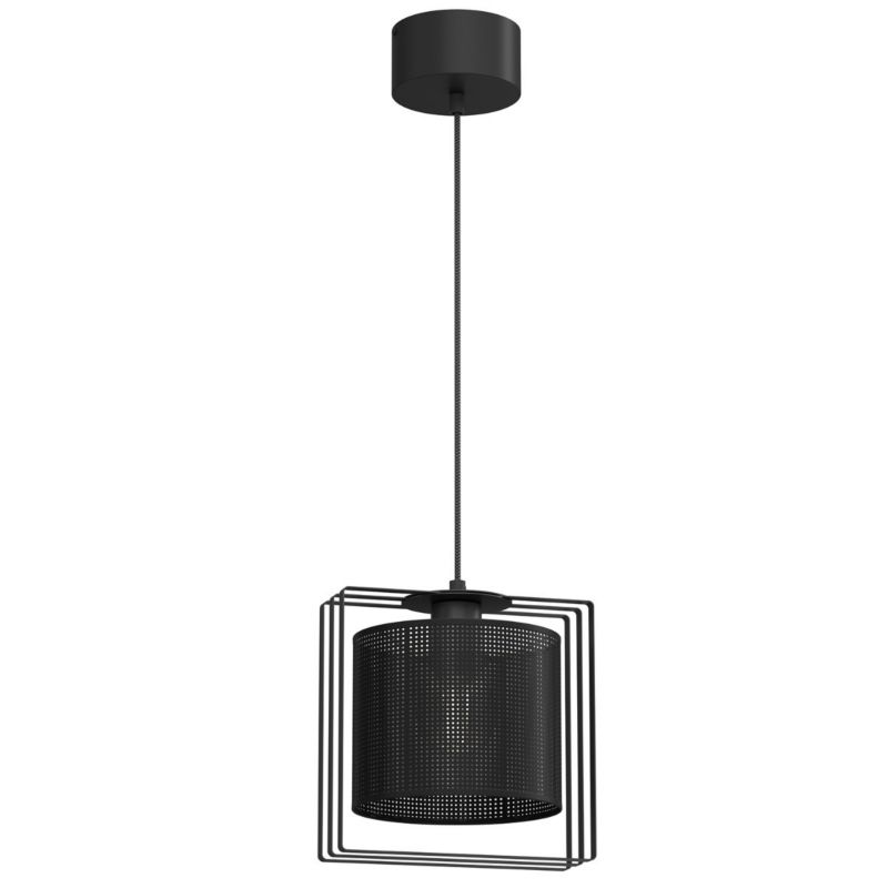 Lampa wisząca Luminex Coronado czarny matowy wym: 110 x 22 x 20 cm 1xE27 x 15W 1 szt.