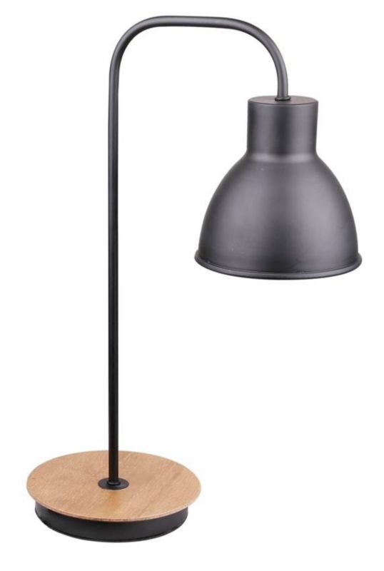 Lampa biurkowa Candellux Vario czarna-jasne drewno 1 x E27 x 60W IP20 wym: 48 x 30.5 x 17 cm drewno - 1 szt.