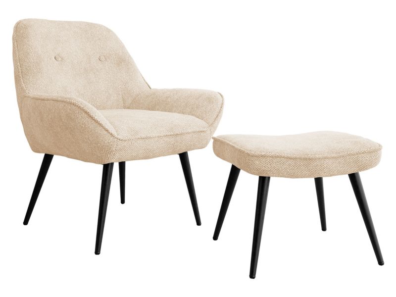 Fotel z podnóżkiem MIRJAN 24 Zorto beżowy 1 kpl.