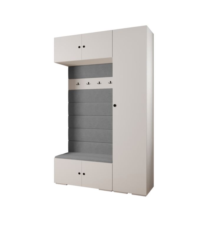 Garderoba do przedpokoju Abiks INOVA 2 Z19 biały+czarny+manila16 1 szt.