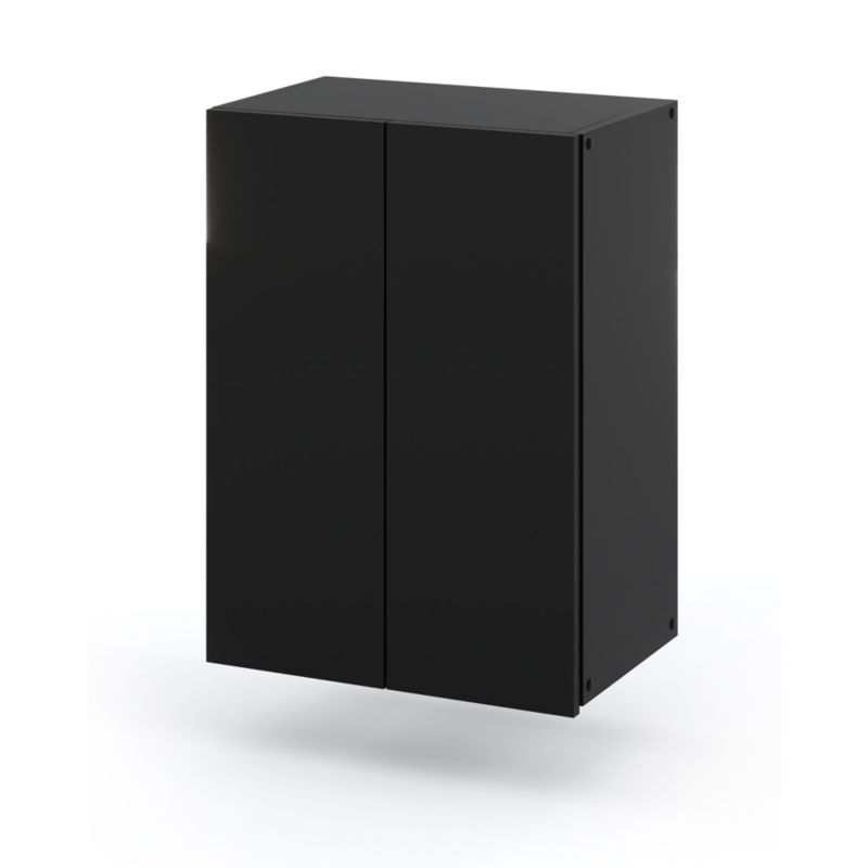 Szafka Łazienkowa Hurtownia-Mebli Wisząca Półek 2 Szafka łazienkowa wisząca 2DW40 40cm Czarny Mat Czarny Mat 40x25x60 cm 1sz