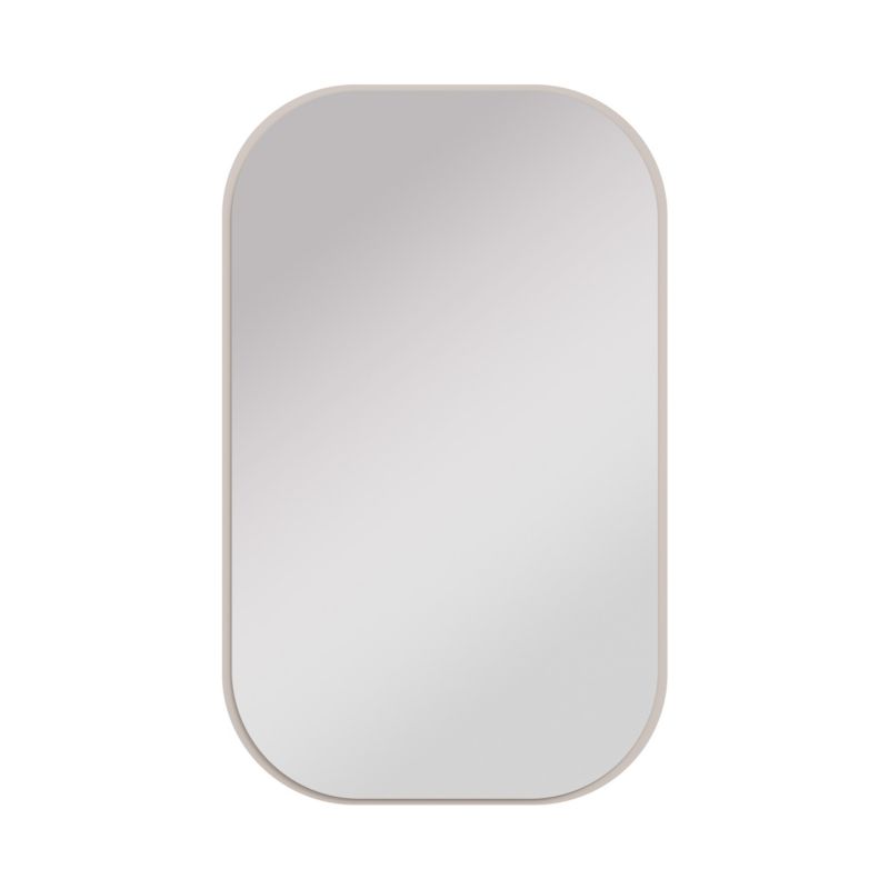 Prostokątne lustro Bonni z zaokrąglonymi narożnikami Flana 702 Beżowe 1 szt.