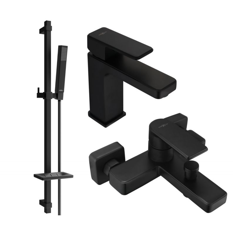 Zestaw wannowy Mexen Mino czarny 72403DQ77-70 1 szt.