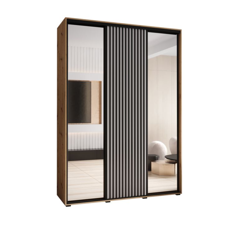 Szafa przesuwna Garderoba Abiks LANKO 2 170 gł. 45 artisan/biały 1 szt.