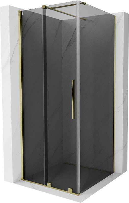 Kabina prysznicowa kwadratowa Mexen Velar grafit/złoty 1 szt.