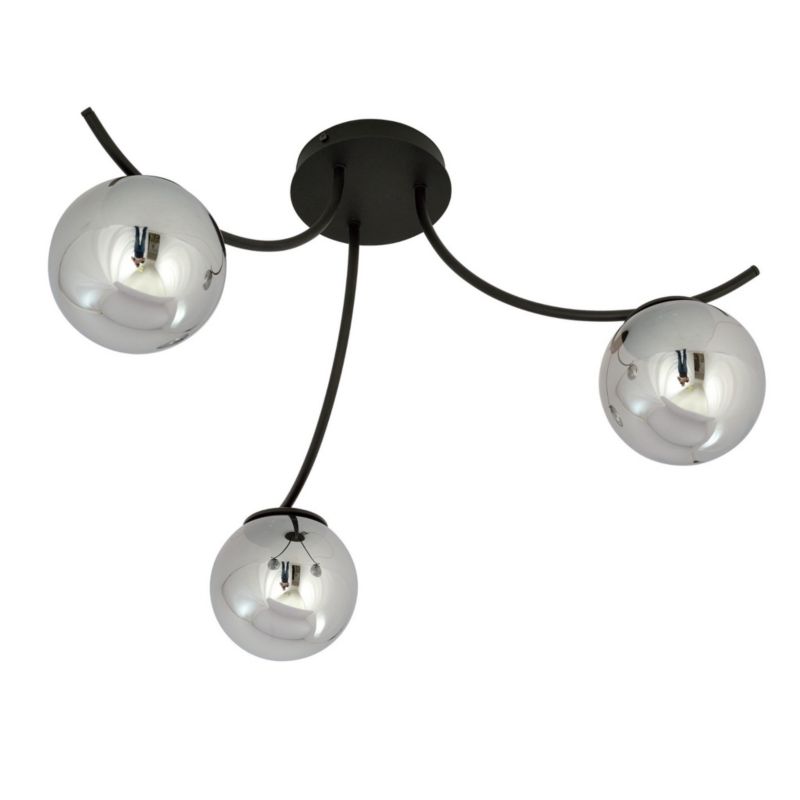 Lampa sufitowa Emibig Boston czarno-grafitowa wym: 37 x 70 cm 3xE14 x 10W 1 szt.