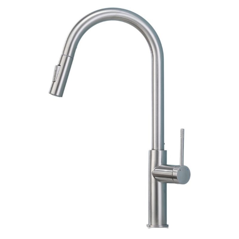 Bateria Kuchenna GranMaster - IZIS Stal szczotkowana, stal nierdzewna, dwufunkcyjna wyciągana wylewka 1szt.